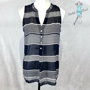 Gap navy and white natical stripe top size small